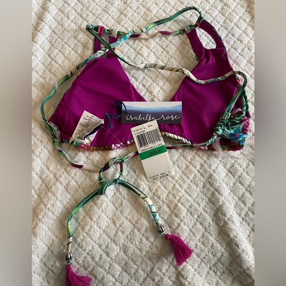 Isabella Rose Women’s Bikini Top, Size-Large,Color-Multi - Picture 2 of 3